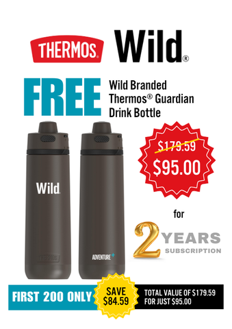 WILD Magazine Subscription + FREE Wild-Branded Thermos™ Guardian Bottle